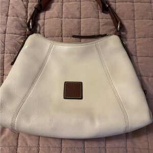 Dooney & Bourke Cream and Brown Shoulder Bag